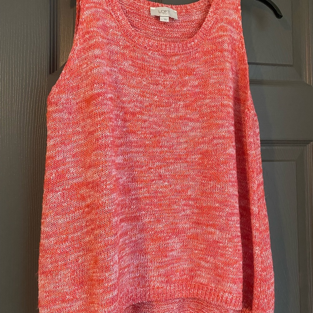 Loft Pink Sleeveless Knit Top